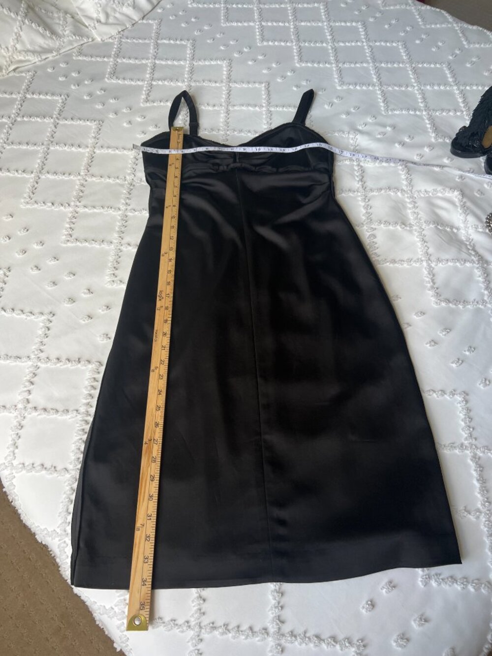 BCBGMaxAzria Satin Midi Black - "Little Black Dress" SIZE M - Picture 7 of 16